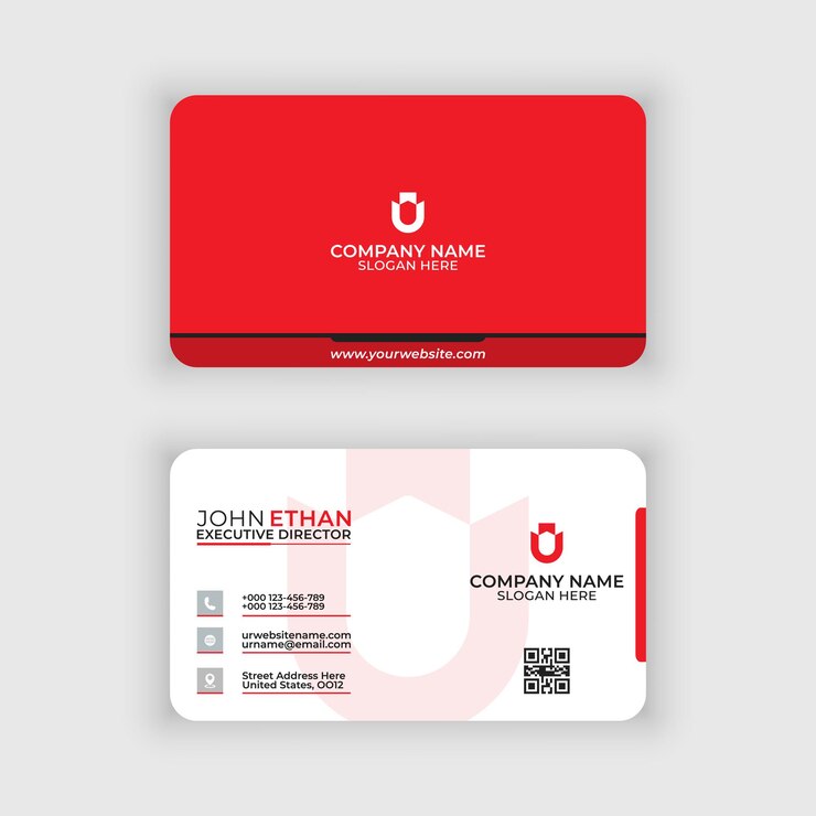 plantilla de diseño de tarjeta de visita de lujo