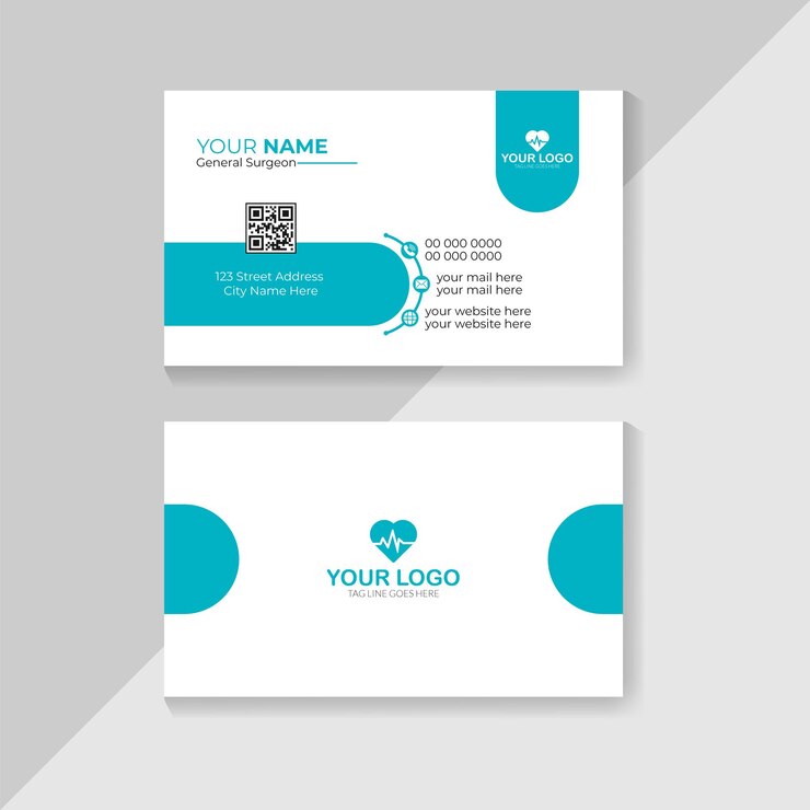 Plantilla de diseño de tarjeta de visita médica moderna