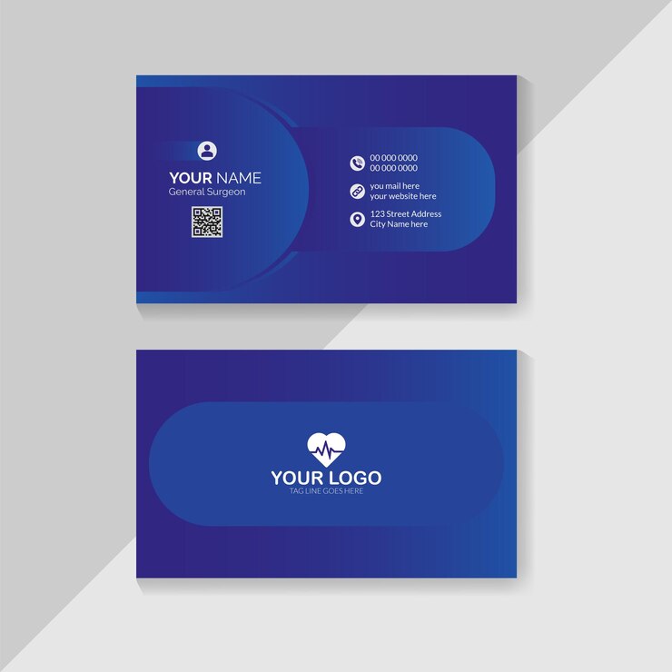 Plantilla de diseño de tarjeta de visita médica moderna