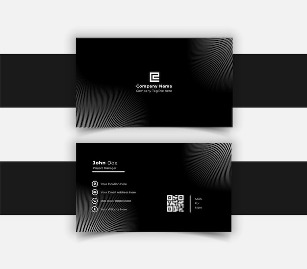 Plantilla de diseño de tarjeta de visita mínima moderna de vector