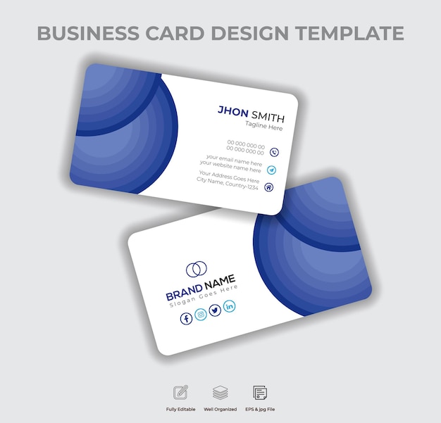 Plantilla de diseño de tarjeta de visita mínima