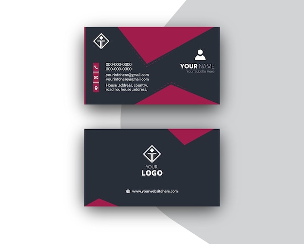 Plantilla de diseño de tarjeta de visita minimalista para empresas