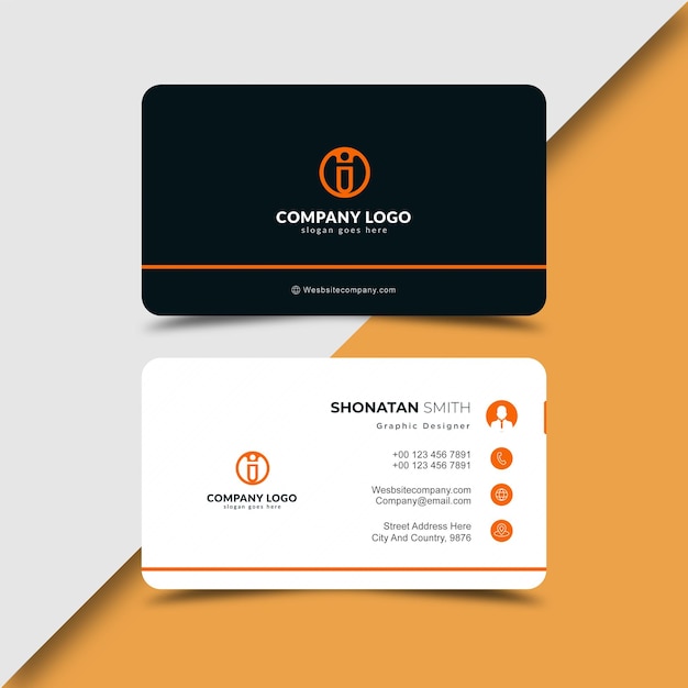 Plantilla de diseño de tarjeta de visita minimalista moderna