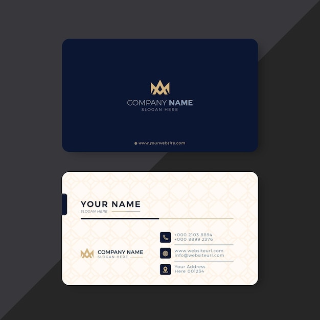 Plantilla de diseño de tarjeta de visita moderna elegante profesional