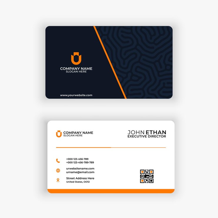 Plantilla de diseño de tarjeta de visita moderna elegante profesional