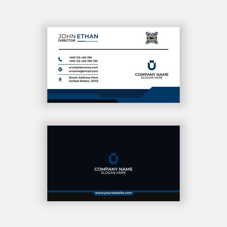 Plantilla de diseño de tarjeta de visita moderna elegante profesional