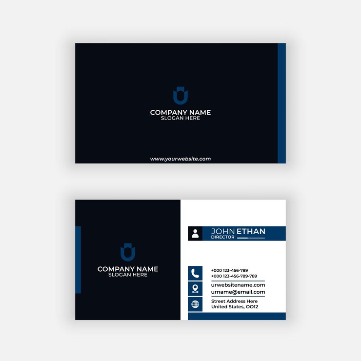 Plantilla de diseño de tarjeta de visita moderna elegante profesional