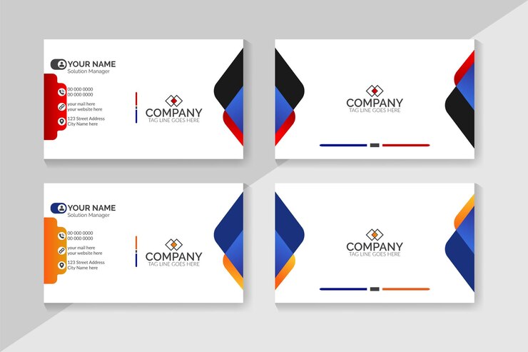 Plantilla de diseño de tarjeta de visita moderna elegante profesional