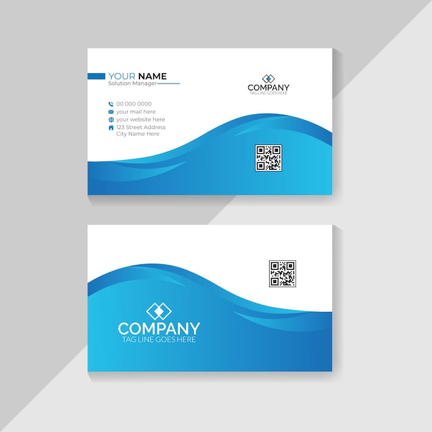 Plantilla de diseño de tarjeta de visita moderna elegante profesional