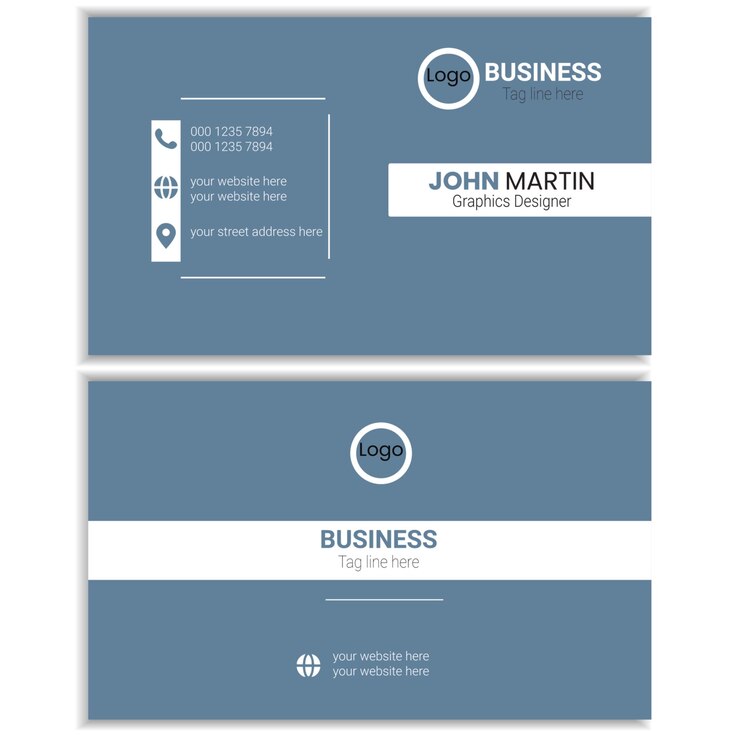Plantilla de diseño de tarjeta de visita moderna elegante