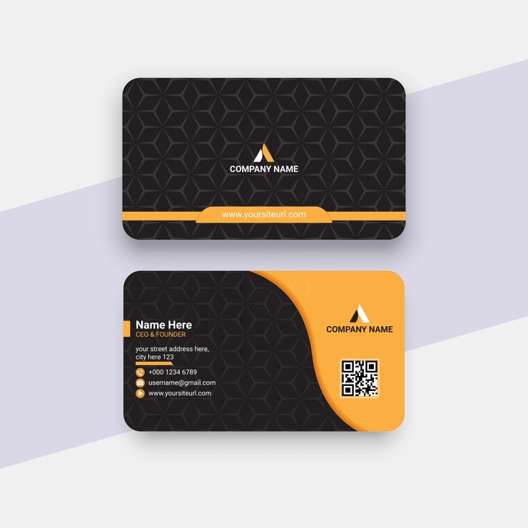 Plantilla de diseño de tarjeta de visita moderna de estilo limpio