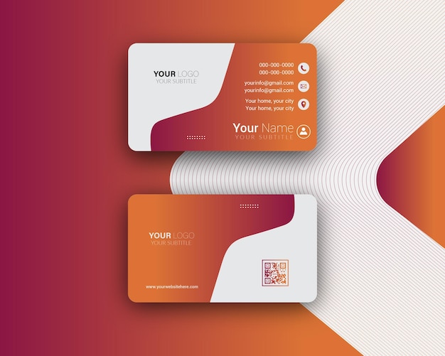 Plantilla de diseño de tarjeta de visita moderna minimalista para su negocio