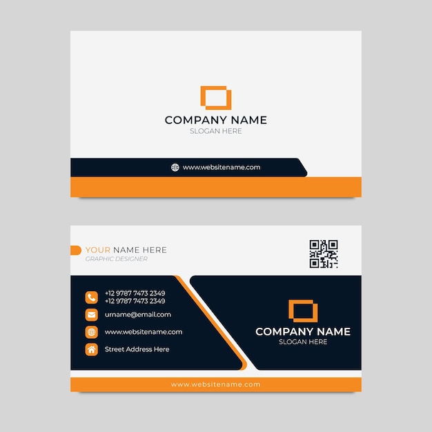 Plantilla de diseño de tarjeta de visita moderna profesional