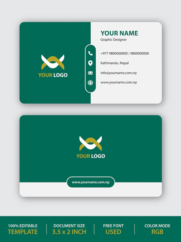 Plantilla de diseño de tarjeta de visita moderna profesional
