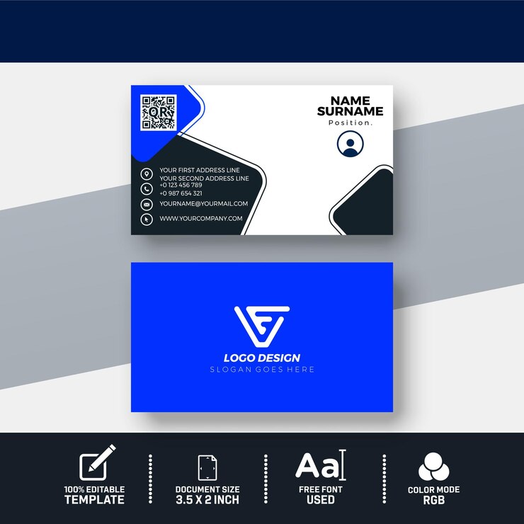 Plantilla de diseño de tarjeta de visita moderna