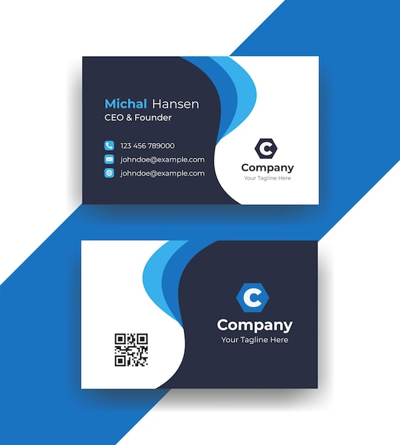 plantilla de diseño de tarjeta de visita o tarjeta de visita corporativa 7