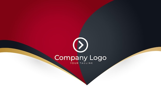 Plantilla de diseño de tarjeta de visita de oro rojo con concepto corporativo moderno