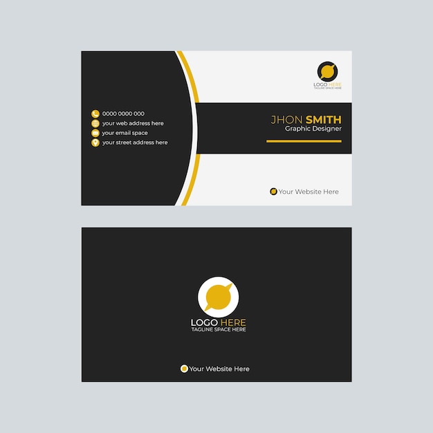 Plantilla de diseño de tarjeta de visita profesional y creativa.