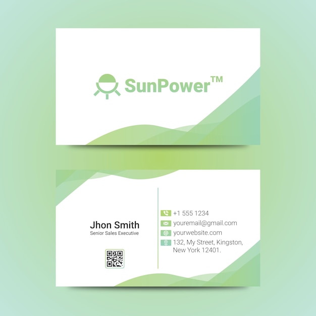 plantilla de diseño de tarjeta de visita simple y limpia