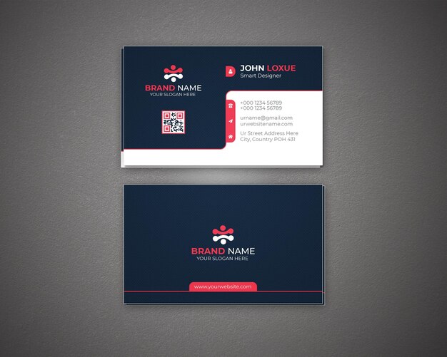 Vector plantilla de diseño de tarjeta de visita simple, moderna y de lujo