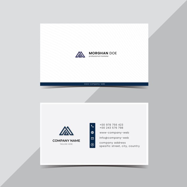plantilla de diseño de tarjeta de visita simple