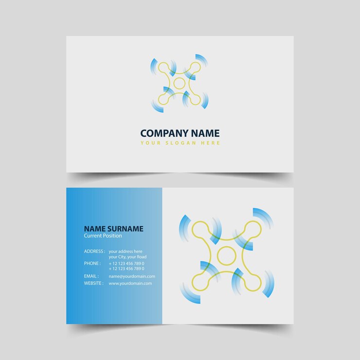 Vector plantilla de diseño de tarjeta de visita de tienda de drones