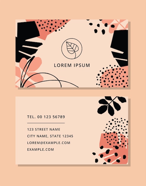 Vector plantilla de diseño de tarjeta de visita tropical en vector