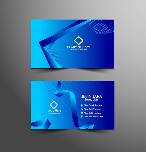 Plantilla de diseño de tarjeta de visita vectorial gratuita