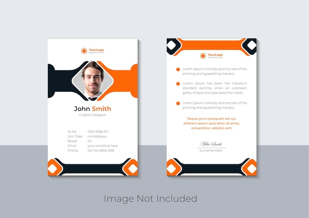 plantilla de diseño de tarjetas de identificación corporativas modernas