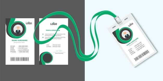 plantilla de diseño de tarjetas de identificación corporativas