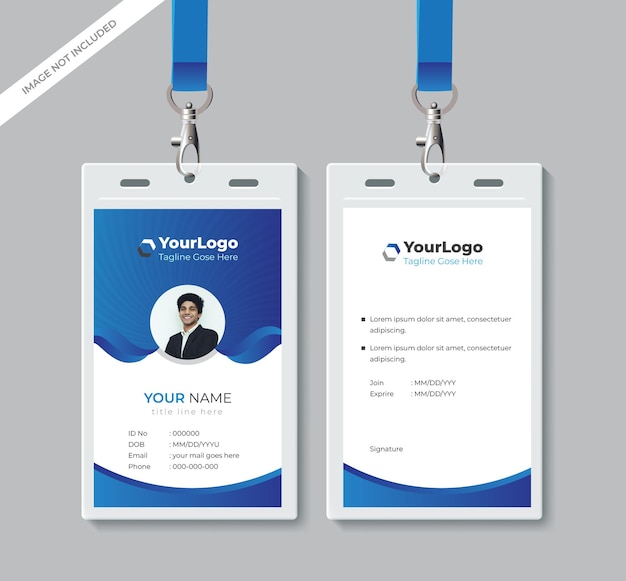 plantilla de diseño de tarjetas de identificación de oficina vectorial profesional y moderna