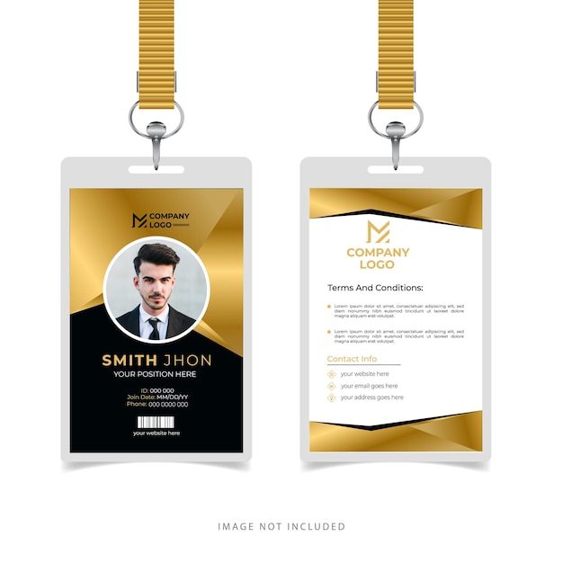 plantilla de diseño de tarjetas de identificación premium