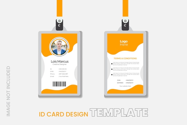 Vector plantilla de diseño de tarjetas de identificación profesionales