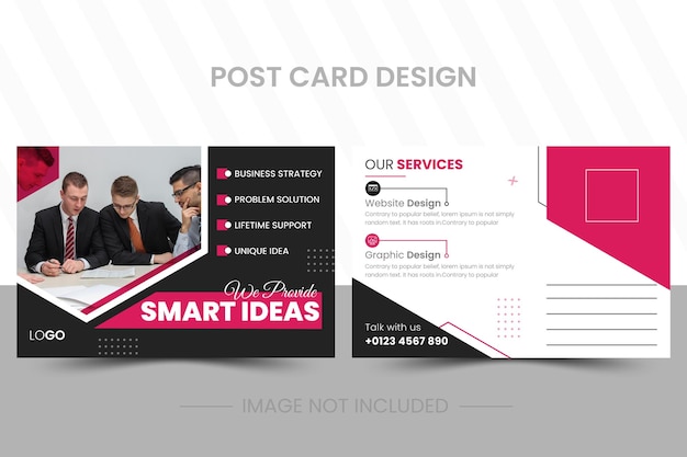 plantilla de diseño de tarjetas postales en vector
