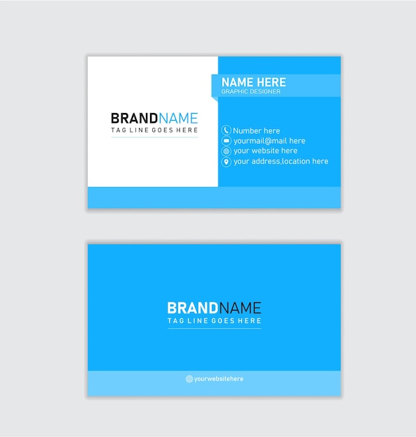 plantilla de diseño de tarjetas de visita corporativas minimalistas limpias