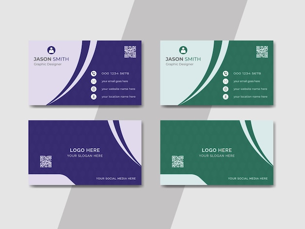 plantilla de diseño de tarjetas de visita corporativas y modernas