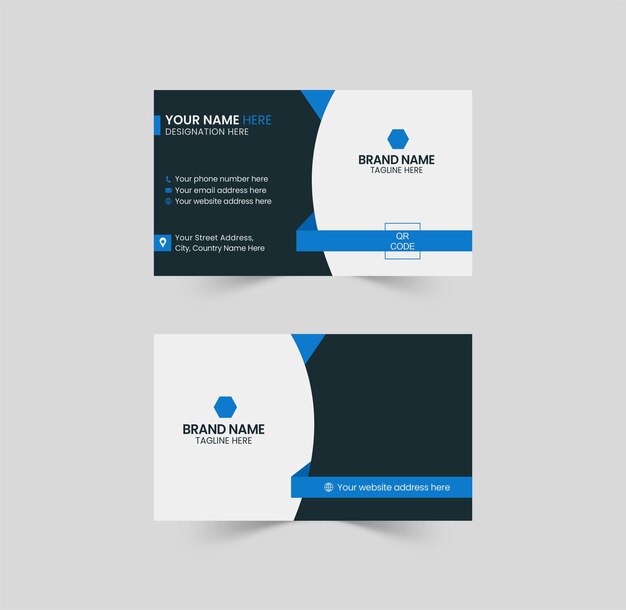 plantilla de diseño de tarjetas de visita corporativas y modernas