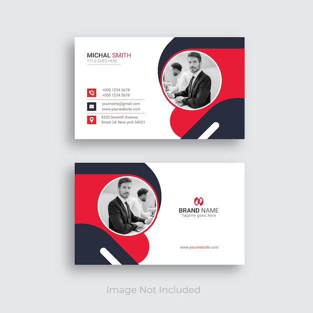 plantilla de diseño de tarjetas de visita corporativas modernas