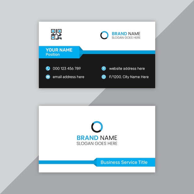 plantilla de diseño de tarjetas de visita corporativas modernas