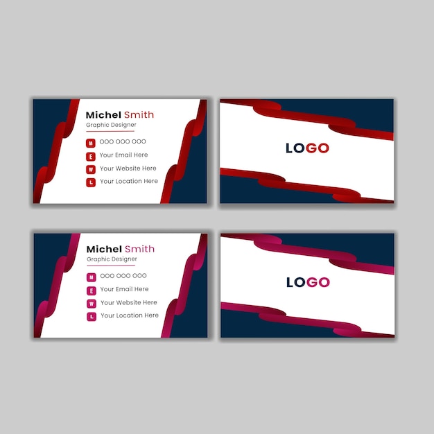 Plantilla de diseño de tarjetas de visita creativas vectoriales
