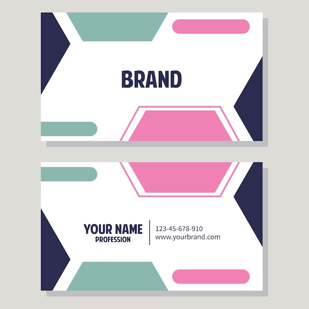 Plantilla de diseño de tarjetas de visita Ilustración vectorial de tarjetas de visita creativa y limpia