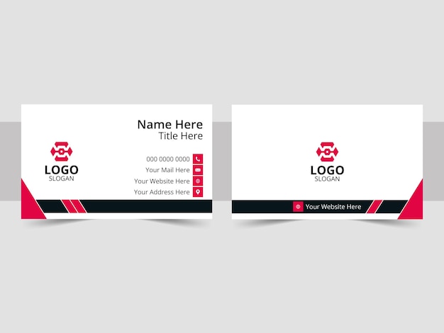 plantilla de diseño de tarjetas de visita limpia plantilla de tarjeta de visita profesional