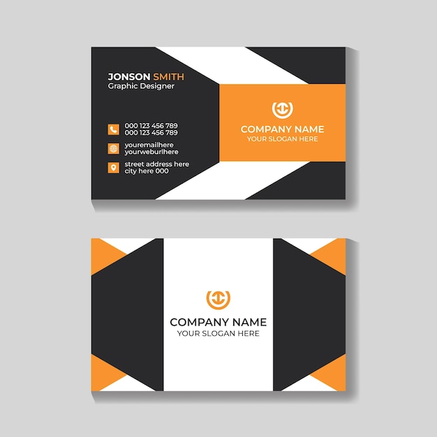 plantilla de diseño de tarjetas de visita minimalistas corporativas modernas profesionales