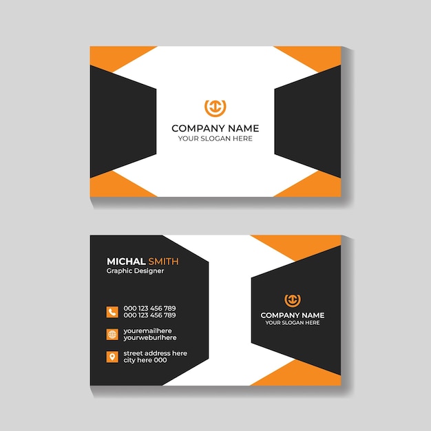 plantilla de diseño de tarjetas de visita modernas creativas corporativas