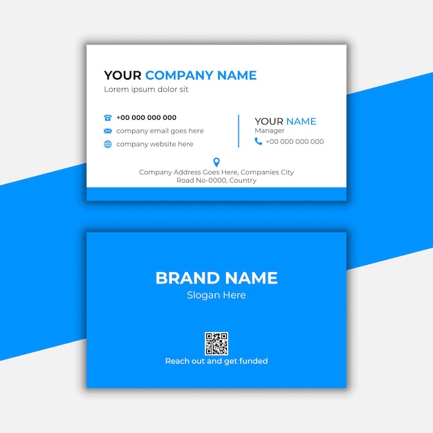 plantilla de diseño de tarjetas de visita o de negocios profesionales