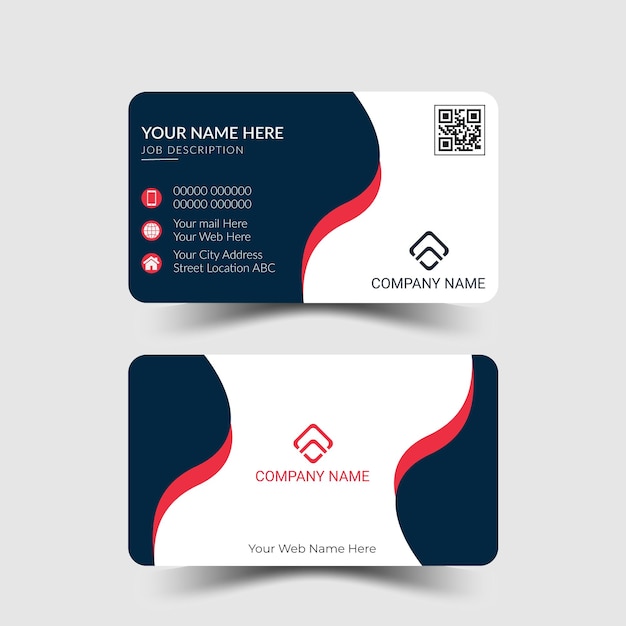 plantilla de diseño de tarjetas de visita plantilla de tarjeta de visita profesional limpia