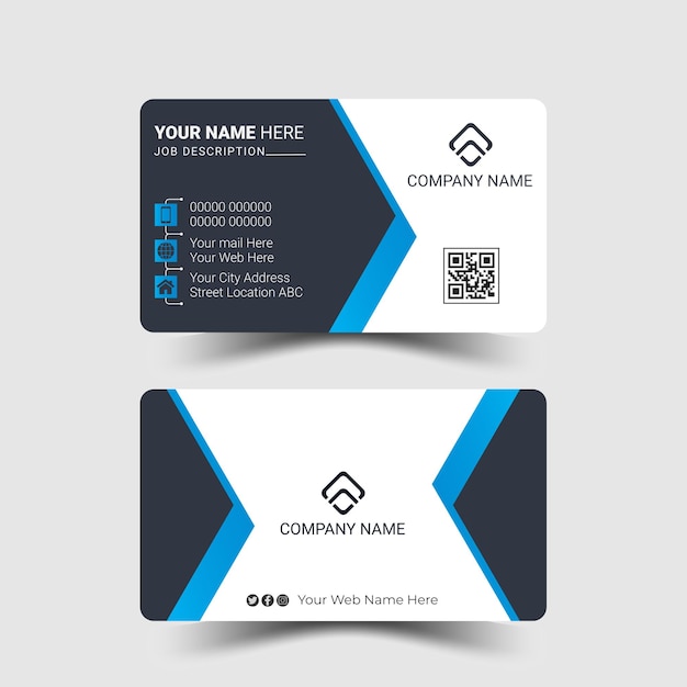 plantilla de diseño de tarjetas de visita plantilla de tarjeta de visita profesional limpia