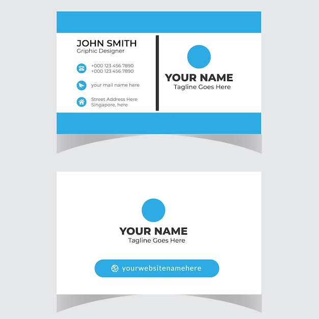 plantilla de diseño de tarjetas de visita profesional tarjeta de visita corporativa diseño elegante