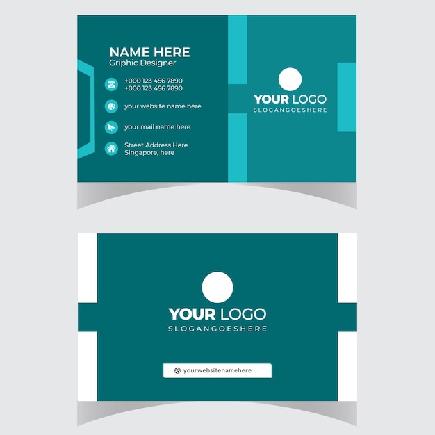 plantilla de diseño de tarjetas de visita profesional tarjeta de visita corporativa diseño elegante