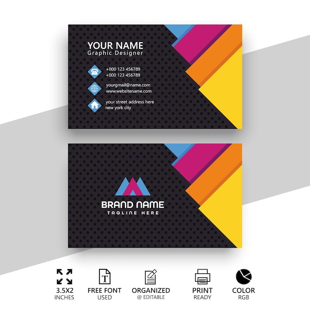 plantilla de diseño de tarjetas de visita profesionales